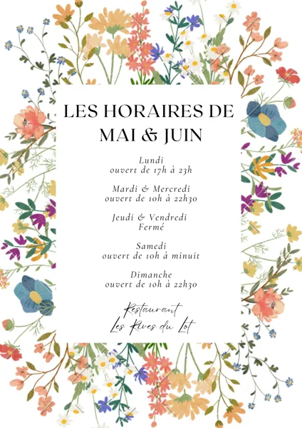 Horaires printemps