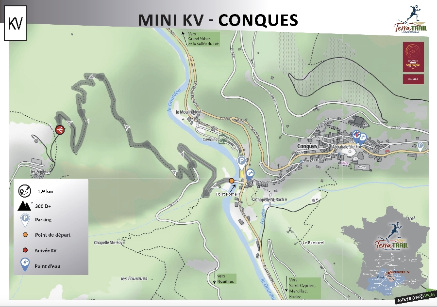Carte du mini KV trail