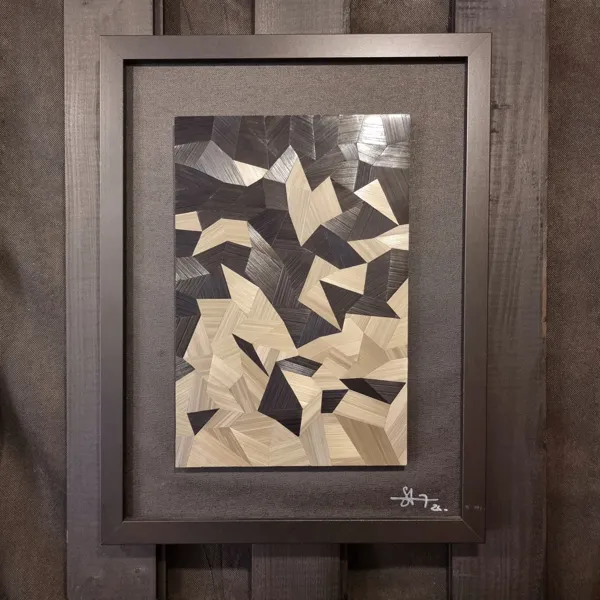 Tableau en marqueterie de paille par Séverine