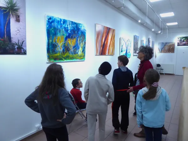 Visite de l'exposition de Decazeville et atelier avec des enfants