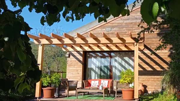 une des terrasses du gîte